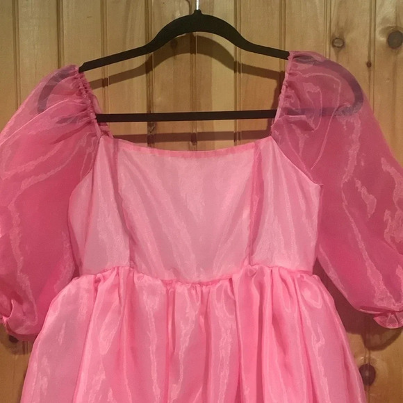 SELKIE Cali puff sleeve mini dress - Picture 2 of 6